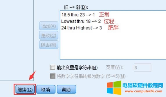 SPSSӋ(j)む(g)BMIֵ