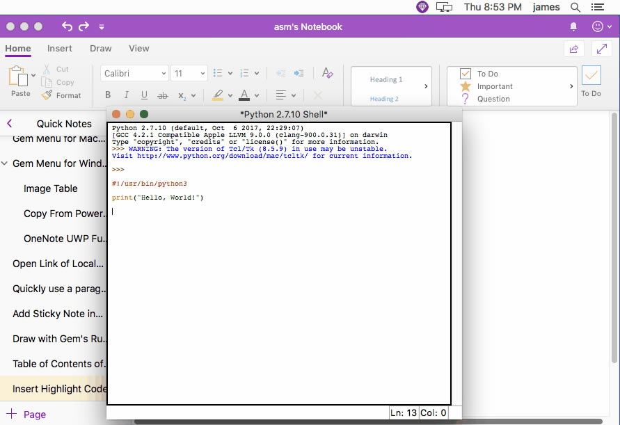 ʹ䌚ˆ΁팦ӋCaMи뵽 MAC OneNote 