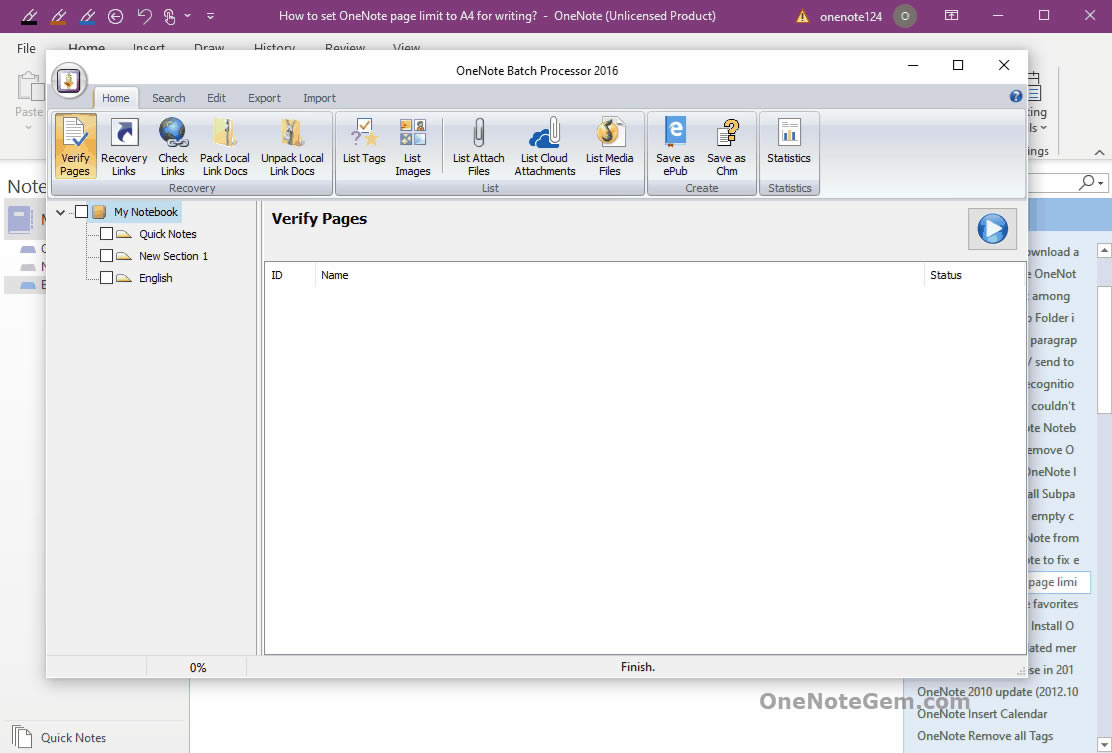 ͨ^̎ OneNote Batcht_ʽ OneNote Ķ䡣