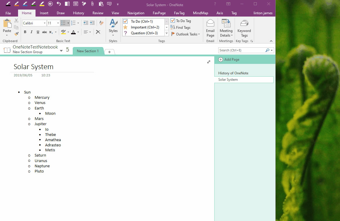 ʹ���X����� MindManager �Є��� OneNote ���Ŀ��̖�б����־�̖�б���˼�S���D��