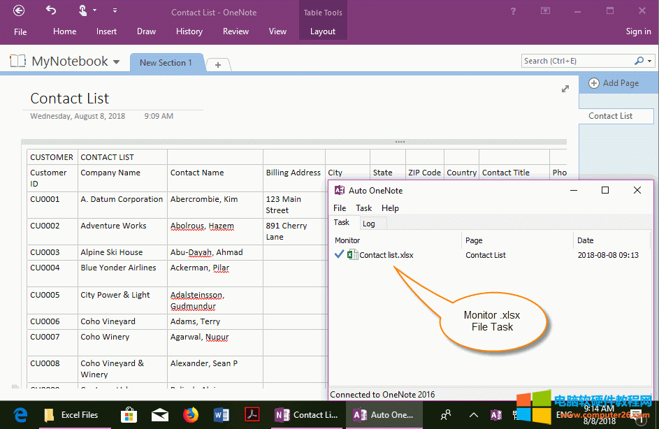 ָһ(g) Excel ļO(sh)ͬ(dng)ǰ OneNote (y)