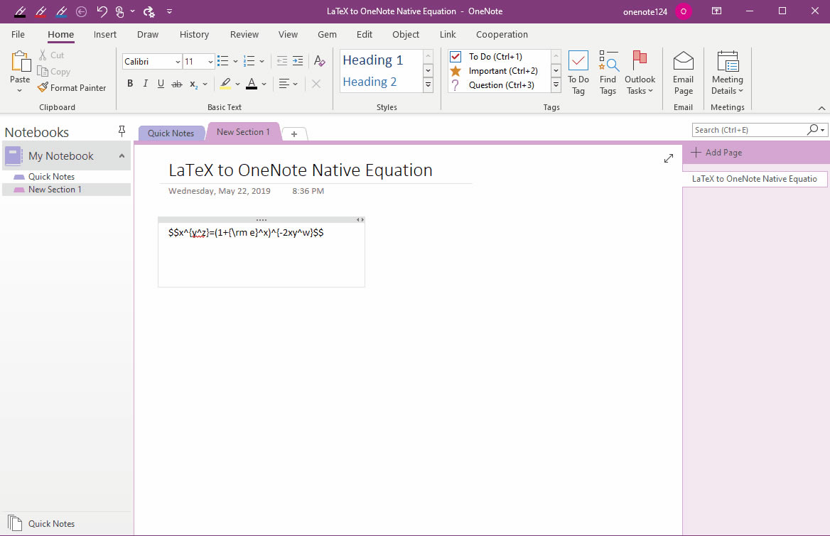 ľW(wng)(y)(f) LaTeX _(d)ʽͨ^(gu) Gem D(zhun)Q OneNote ԭʽ