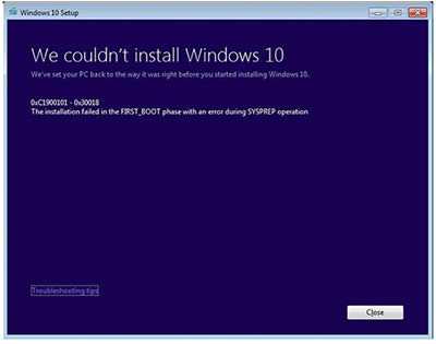 Win10(j)ʾC1900101-30018e(cu)`