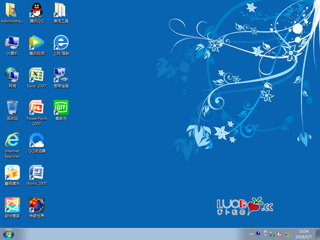 }҈@ GHOST WIN7 SP1 X64 (yu)I(y) V2018.05 (64λ)
